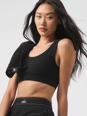 Alo Yoga Wellness Bra in Black Size Large